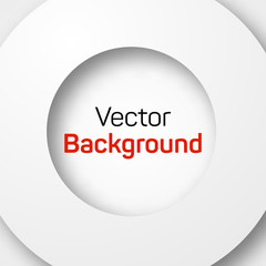 Paper ring abstract background with drop shadow. Vector illustration for business presentation