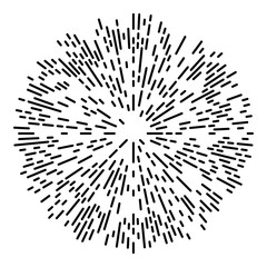 Obraz premium Starburst or Sunburst Abstract Design Element. Vector illustration isolated on white.