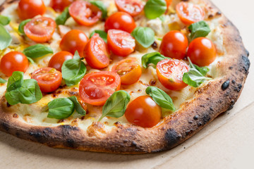 tasty pizza on a the table