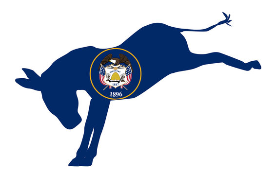 Utah Democrat Donkey Flag