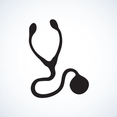 Stethoscope icon. Vector drawing