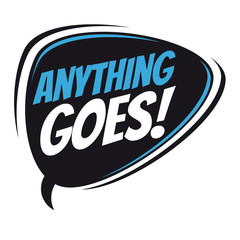 anything goes retro speech balloon