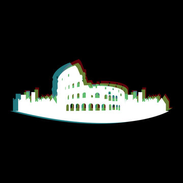 recommend clip art: Isolated white cityscape of Rome, Vector illustration