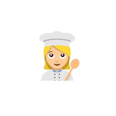 Woman chief emoticon illustration icon