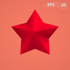 red star icon flat shadow design