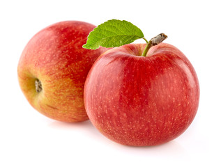 Apples with leaf