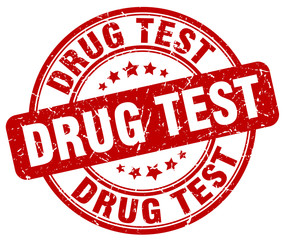 drug test red grunge stamp