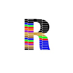 letter R logo vector