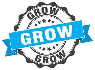 grow stamp. sign. seal