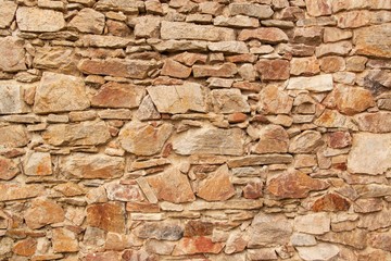 Old stone wall. Wall of the castle from the 13th century. Place for your text.