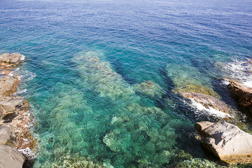 Arbatax coast and sea