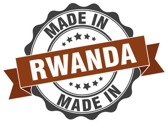 made in Rwanda round seal