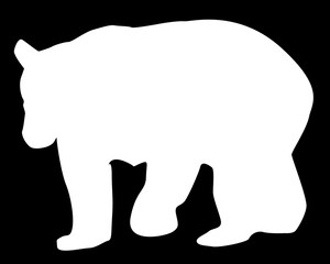 Large Brown Bear Silhouette