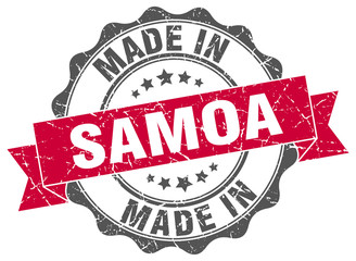 made in Samoa round seal