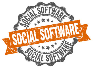 social software stamp. sign. seal