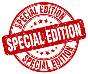 special edition red grunge round vintage rubber stamp