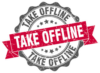 take offline stamp. sign. seal