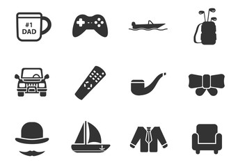 father day icon set