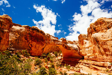 Natural Arch, Hickman Bridge, Capitol Reef National Park, Utah, USA