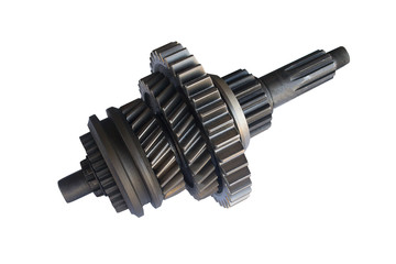  secondary shaft of the gearbox of the truck Assembly on an isolated white background