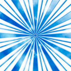 sky blue beams and clouds, bright background