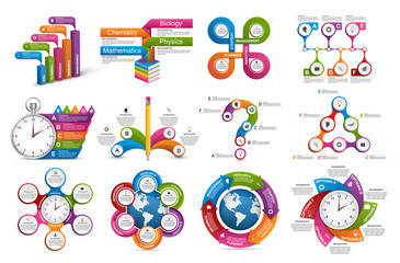 Obraz premium Collection infographics. Design elements. Infographics for business presentations or information banner.