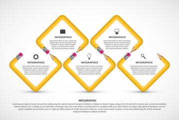 Educational Infographics template. Infographics for business presentations or information banner.