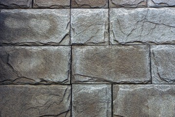 Текстура из серого кирпича  стены частного здания