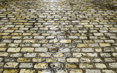 Street wet tiles