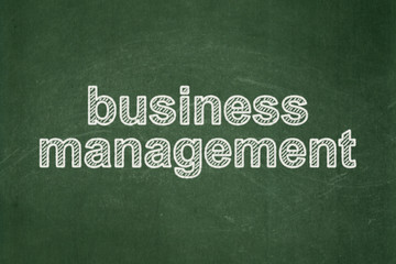 Obraz premium Finance concept: Business Management on chalkboard background