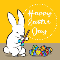 White rabbit paint EASTER EGG