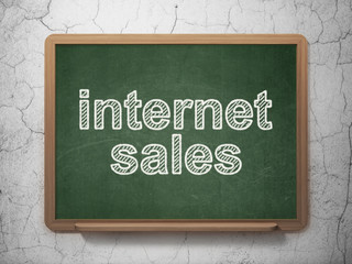 Marketing concept: Internet Sales on chalkboard background
