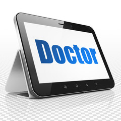 Healthcare concept: Tablet Computer with Doctor on display