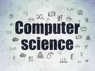 Science concept: Computer Science on Digital Data Paper background