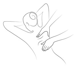Massage logo concept isolated on white background