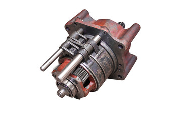PTO shaft on an isolated white background