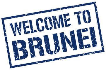 welcome to Brunei stamp