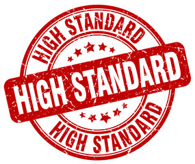 high standard red grunge round vintage rubber stamp