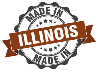 Fototapeta premium made in Illinois round seal