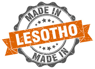 made in Lesotho round seal