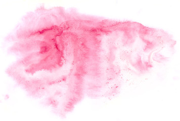 Abstract blue watercolor on white background