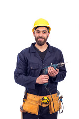 Young worker smiling