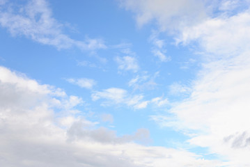 Clouds and blue sky.