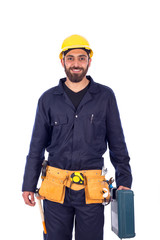 Young worker smiling