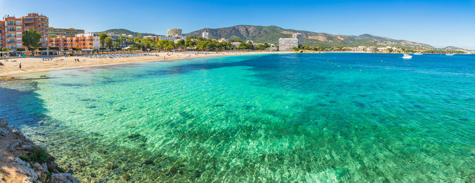 Spain Majorca beach Platja de Palmanova seaside Balearic Islands Mediterranean Sea
