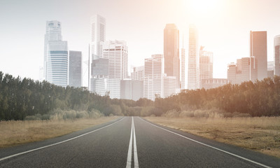 Fototapeta premium Road to big city