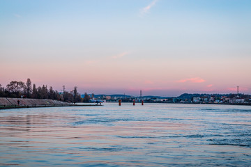 La Saône près de la confluence avec le Rhône à Lyon
