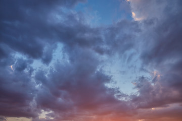 Fototapeta na wymiar bright sunset sky background