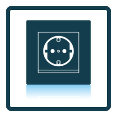 Europe electrical socket icon