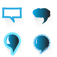 Set of comic speech bubbles, Vector illustration
